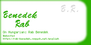 benedek rab business card